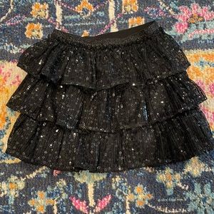 Black sequin skirt